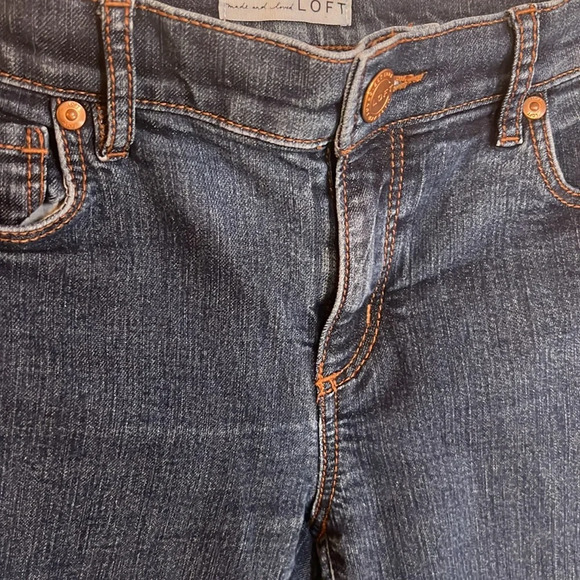 Loft Dark Wash Modern Skinny Ankle Cotton Stretch Jeans, Women’s Size 27 - Picture 5 of 7